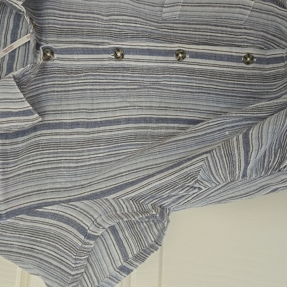 Free People Blue and White Striped Top - Picture 5 of 8